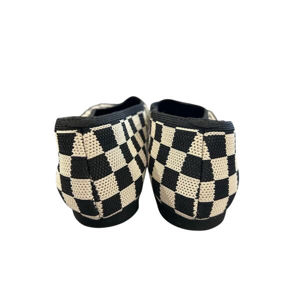 VIVAIA Margot 2.0 Square Toe V-Cut Flats Checker Print Size 39.5 - Picture 4 of 7